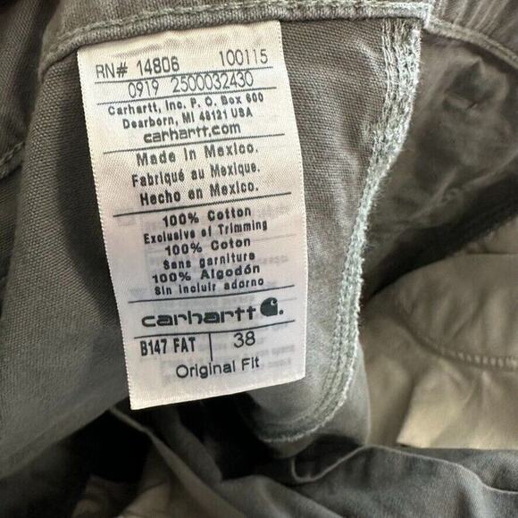 Carhartt Cargo Utility‎ Shorts Men's 38 Gray Loosefit Canvas - Picture 6 of 6